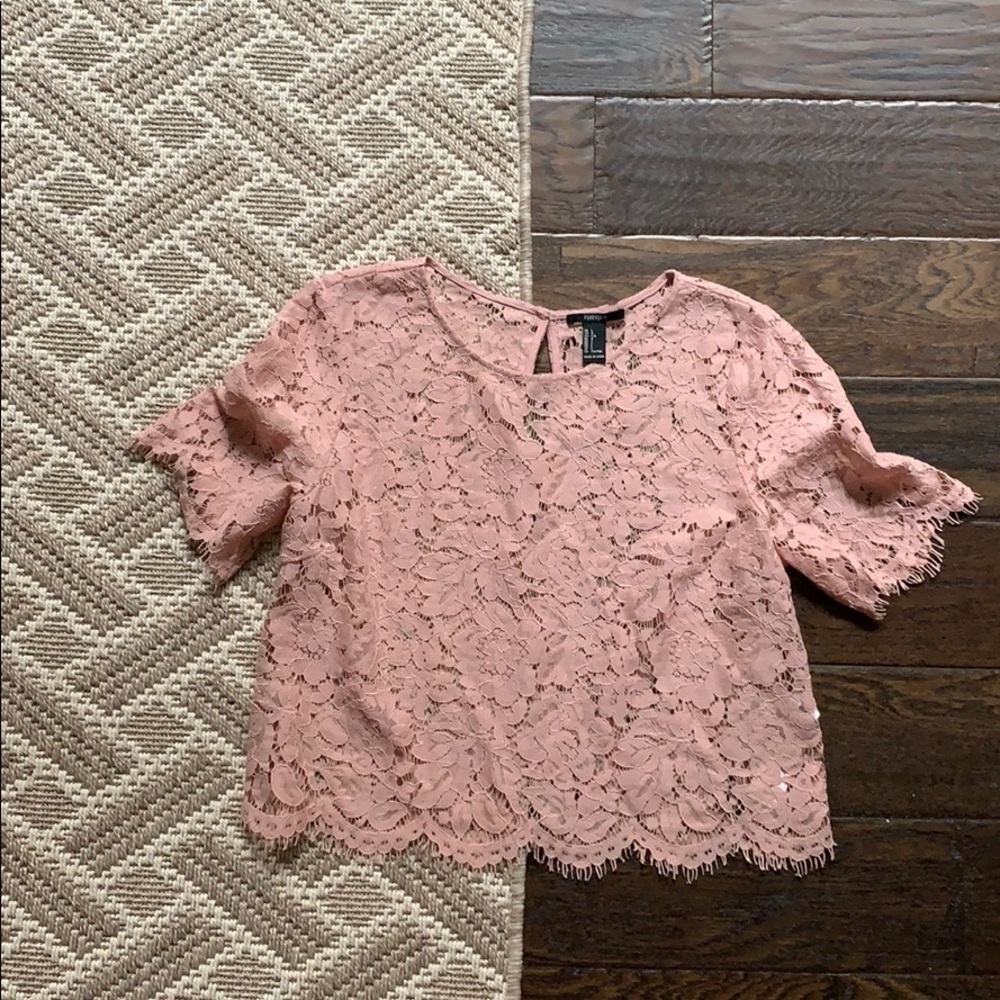 Mauve Lace Crop